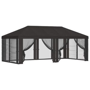 vidaXL Pavillon Dach mit Seitenw&auml;nden Anthrazit 600,5 x 300,5 cm