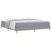 vidaXL Boxspringbett mit Matratze Hellgrau 180 x 200 cm Stoff