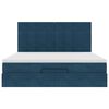 vidaXL Ottoman-Bett mit Matratzen Dunkelblau 180x200 cm Samt