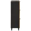 vidaXL Seitenschrank mit Speicher Schwarz und Gold 40 x 33,5 x 110 cm