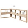 vidaXL Kopfteil mit B&uuml;cherregal L-Form 100 cm Massivholz Kiefer