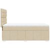 vidaXL Boxspringbett mit Matratze Creme 90x200 cm Stoff