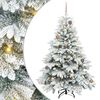 vidaXL K&uuml;nstlicher Weihnachtsbaum mit 150 LEDs Wei&szlig; 150 cm PE und PVC