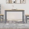 vidaXL Esstisch Panama Grau 112x60x75 cm Massivholz Kiefer