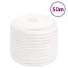 vidaXL Bootsseil Wei&szlig; 16 mm 50 m Polypropylen