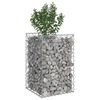 vidaXL Gabionen Hochbeet Silber 50 x 50 x 80 cm Verzinkter Stahl