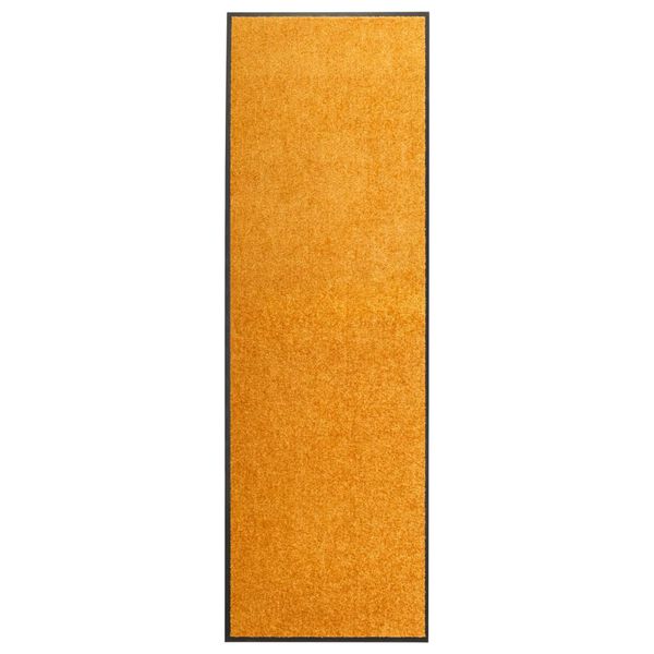 vidaXL Fu&szlig;matte Waschbar Orange 60x180 cm