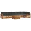 vidaXL Outdoor-Sofagarnitur 7 Stk. Natur und Anthrazit