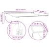 vidaXL Einziehbare Markise Beige 350 x 250 cm Stoff und Stahl