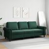 vidaXL 3-Sitzer-Sofa Dunkelgr&uuml;n 180 cm Samt