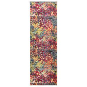 vidaXL Teppichl&auml;ufer LESAKA Bunt 80 x 300 cm Diamant-Velours