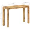 vidaXL Konsolentisch 110x35x76 cm Raues Mangoholz