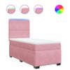 vidaXL Boxspringbett mit Matratze Rosa 80x200 cm Samt