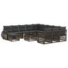 vidaXL Gartensofa-set 13 pcs Grau Poly-Rattan