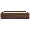 vidaXL Bettgestell Braun Eichen-Optik 200x200 cm Holzwerkstoff