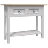 vidaXL Konsolentisch Mexiko-Stil Kiefernholz Grau 90x34,5x73 cm