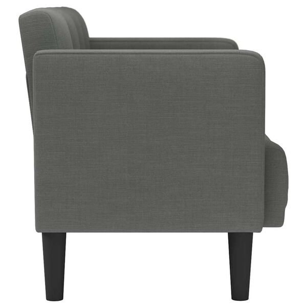 vidaXL Zweisitzer-Sofa Dunkelgrau 111 cm Stoff