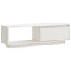 vidaXL TV-Schrank Wei&szlig; 110x30x33,5 cm Massivholz Kiefer