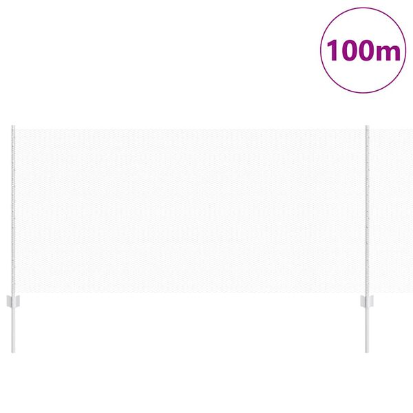 vidaXL Zaun mit Pfosten Silber 1 x 100 m Stahl