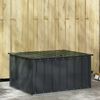 vidaXL Gartenlagerbox Schwarz 101 x 82 x 50 cm Stahl