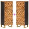 vidaXL Highboard Braun und Schwarz 40x33,5x110 cm Massivholz Mango
