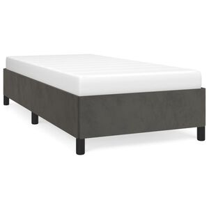 vidaXL Bettgestell ohne Matratze Dunkelgrau 90x200 cm Samt