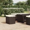 vidaXL Hocker mit Kissen 2 Stk. Braun 40x30x40 cm Poly Rattan