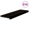vidaXL Treppenstufen 16 Stk. Dunkelbraun 80x25x2 cm Massivholz Eiche