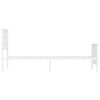vidaXL Bettgestell mit Kopf- und Fu&szlig;teil Metall&nbsp;Wei&szlig; 100x190 cm