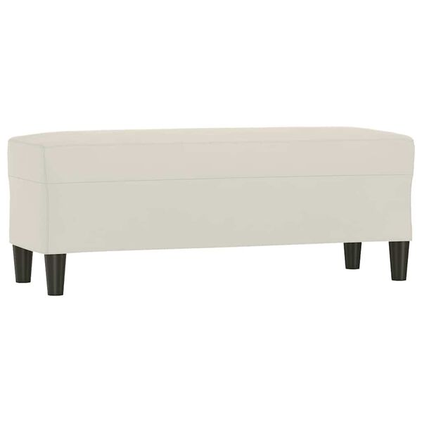 vidaXL Sitzbank Creme 100x35x41 cm Samt
