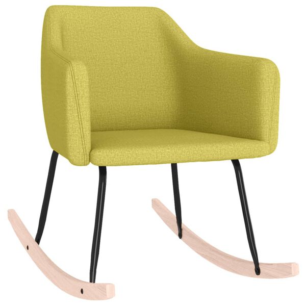 vidaXL Schaukelstuhl Gr&uuml;n Stoff