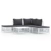 vidaXL 6-tlg. Garten-Lounge-Set mit Kissen Wei&szlig; Stahl
