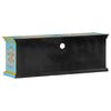 vidaXL TV-Schrank Blau 110x30x40 cm Massivholz Mango