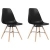 vidaXL Esszimmerst&uuml;hle 2 Stk. Schwarz PP