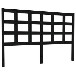 vidaXL Kopfteil Schwarz 145,5x4x100 cm Massivholz Kiefer