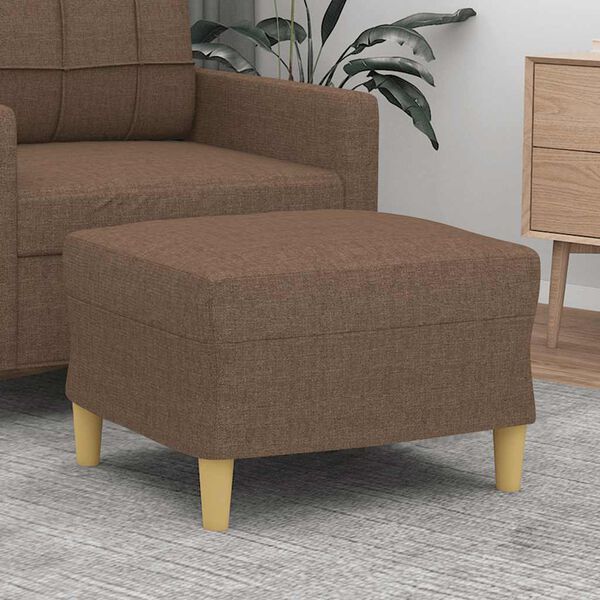 vidaXL Fu&szlig;hocker Braun 60x50x41 cm Stoff