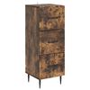 vidaXL Schubladenschrank Ger&auml;ucherte Eiche 33 x 34,5 x 89,5 cm