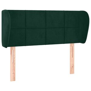 vidaXL Kopfteil mit Ohren Dunkelgr&uuml;n 83x23x78/88 cm Samt