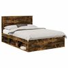 vidaXL Bettrahmen R&auml;uchereiche 140 x 190 cm Massives Kiefernholz