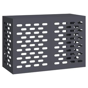 vidaXL Klimaanlagenabdeckung Anthrazit 90 x 40 x 60 cm Stahl