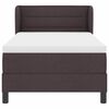 vidaXL Boxspringbett mit Matratze Dunkelbraun 90 x 190 cm Stoff