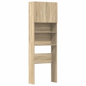 vidaXL Waschmaschinenregal Sonoma-Eiche 64x24x190 cm Holzwerkstoff