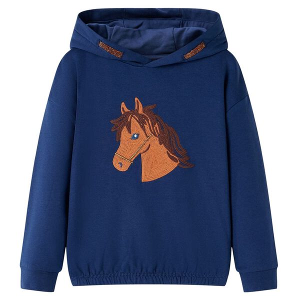 Kinder-Kapuzenpullover Marineblau 92