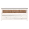 vidaXL TV-Schrank Weiß 114x35x52 cm Massivholz Kiefer