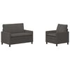 vidaXL Sofa Set 2 pcs Dunkelgrau Stoff