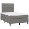 vidaXL Boxspringbett mit Matratze Dunkelgrau 120x200 cm Stoff