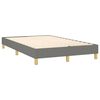 vidaXL Boxspringbett mit Matratze Dunkelgrau 120x200 cm Stoff