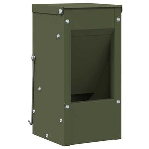 vidaXL Kaninchenf&uuml;tterer Olive Gr&uuml;n 12,5 x 12,5 x 25 cm