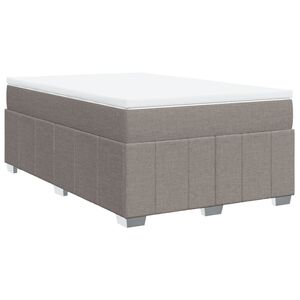 vidaXL Boxspringbett mit Matratze Taupe 120x190 cm Stoff