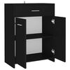 vidaXL Badezimmerschrank Schwarz 60x33x80 cm Holzwerkstoff